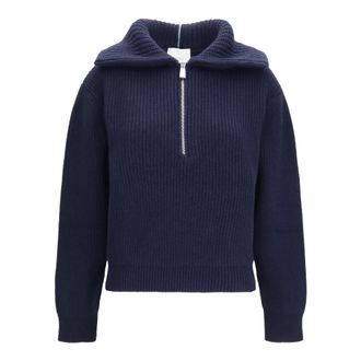 Malo Maglione in cashmere con collo alto e zip - - Knitwear - Donna - Blu - S