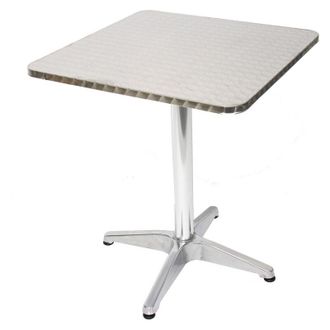 Hhg Non utilizzato] Set 10x tavoli tavolini bistro bar giardino M28 alluminio quadrato 60x60x70cm