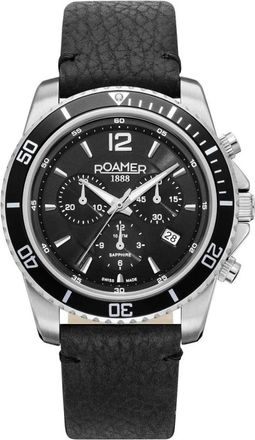 Roamer Nautic 100 - Heren - Horloges - Zwart - ONE Size - Leer - Accessoires