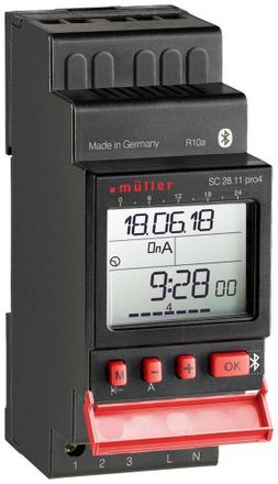 M&uuml;ller-Licht M&uuml;ller Sc 28.11 Pro4 Programador Horario Blanco Con Cable