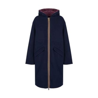 K-Way Shala Wool Bonded Double - - Coats - Donna - Blu - S