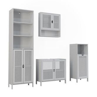 Vicco Conjunto De Muebles De Ba&ntilde;o Liora, Blanco, 4 Partes, Vicco