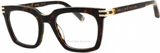 Philipp Plein Mens Brown Rectangular Eyeglass Frames VPP115M