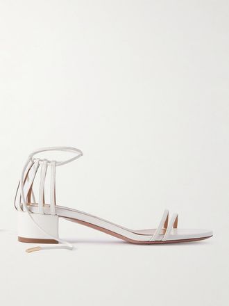 Aquazzura Sandali In Pelle Straight To Heaven - Bianco