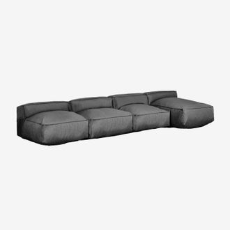 Sklum Sof&aacute; Modular Chaise Longue De 4 Piezas Para Jard&iacute;n Dojans Sklum