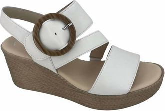 Gabor Womens Wedge 4-770-20 Sandal In White