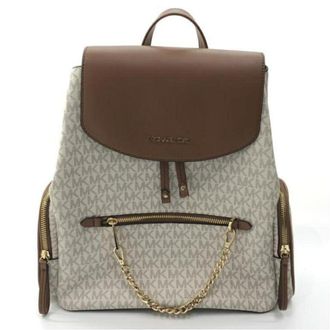 Michael Kors Brown White Backpack (Pre-Owned)