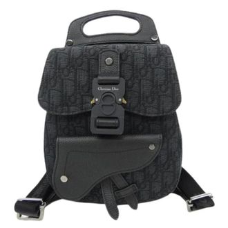 Dior Pre-owned Gallop Oblique Jacquard Backpack - Heren - Pre-owned - Zwart - Maat: ONE Size