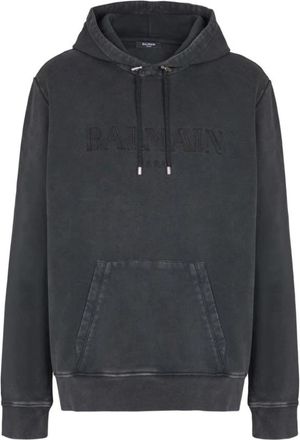 Balmain Sweaters - Heren - Hoodies - Grijs - S - Hoodies & sweatvesten