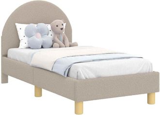 vidaXL Estructura De Cama Para Ni&ntilde;os Peque&ntilde;os Con Cabecera Gris Claro Vidaxl