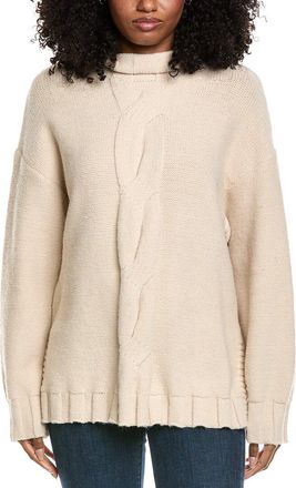 Fate Fate Mock Neck Cable Knit Sweater