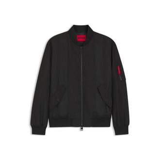 HUGO BOSS Water-repellent bomber jacket in coated satin