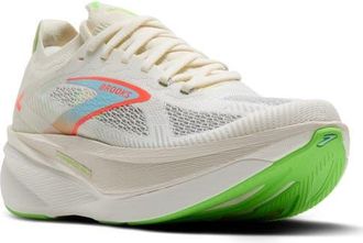 Brooks Hyperion Max 3 Running Shoe in Coconut/green Gecko/pink Clay at Nordstrom, Size 10.5