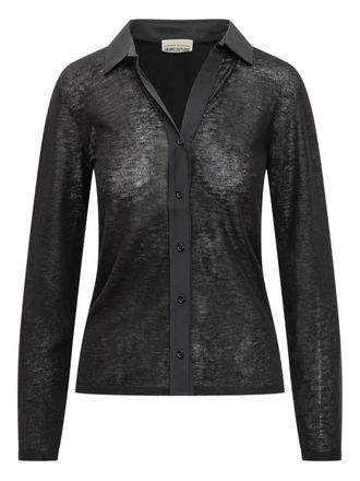 Semicouture Camicia in lana - Nero
