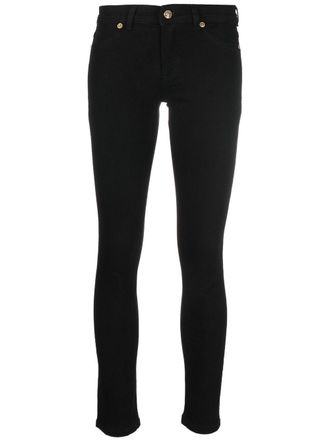 Versace Jeans Couture skinny-cut leg trousers - women - Cotton/Elastane - 25 - Black