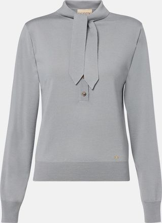 Valentino Pullover in lana vergine con fiocco