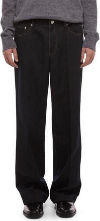 Helmut Lang Five-Pocket Gabardine Dress Pants in Navy Melange at Nordstrom, Size 29