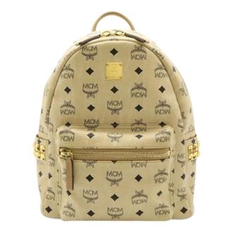 MCM Pre-owned Backpacks, female, Beige, Size: ONE SIZE Pre-owned Plastic backpacks