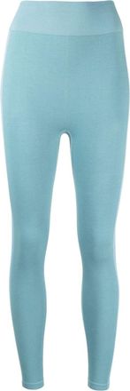 The Upside seamless striped performance leggings - women - Polyester/Cotton/Elastane/Polyamide - L - Blue