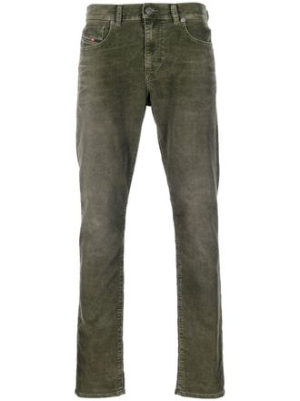 Diesel Pantaloni affusolati a coste - Verde