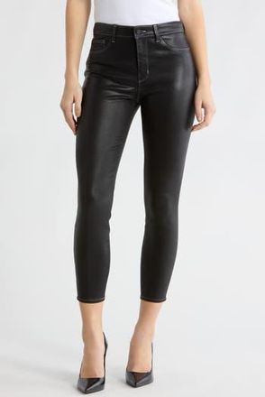 L'agence Margot Coated Crop Jeans in Noir/Natural Con Coat at Nordstrom Rack, Size 31