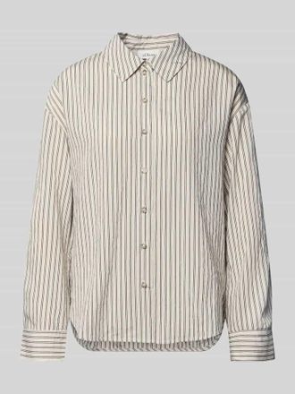 s.Oliver Red Label Relaxed Fit Hemdbluse aus Viskose-Mix in Ecru, Gr&ouml;&szlig;e 34