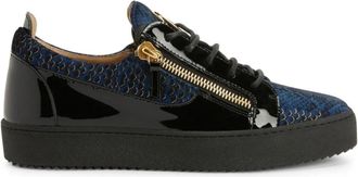 Giuseppe Zanotti Sneakers in Vernice - Heren - Sneakers - Blauw - 46 EU - Schoenen