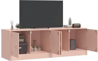 Berkfield Home TV Cabinets 2 pcs Pink 67x39x44 cm Steel | Size: 67 x 39 x 44 cm