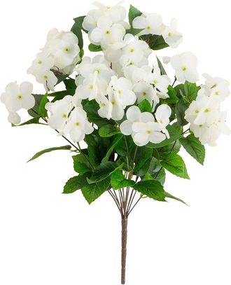 Nearly Natural 19In Uv-Resistant Artificial Hydrangea Bush (Indoor/Outdoor) - Set Of 3