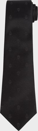 Alexander McQueen Men & apos;s Satin Skull Jacquard Tie