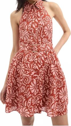 Veronica Beard Beau Dress In Dark Persimmon