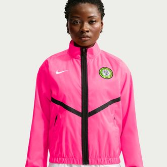 Nike Nigeria Nike Womens Dri-FIT Soccer Anthem Jacket in Pink | IB5816-645