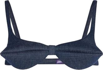 Jean Paul Gaultier Sujetador C&oacute;nico Plano de Denim - Underwear - Mujer - Azul - S