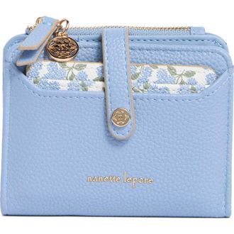 Nanette Lepore Faux Leather Bifold Wallet in Cornflower Blue /Hydrangea at Nordstrom Rack