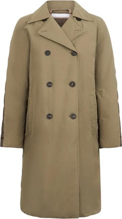 PESERICO Jassen, Dames, Beige, M, Katoen, Lange Trenchcoat
