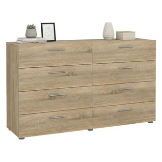 Dmora Dmora - Aparador Phethai, Buf&eacute; De Sal&oacute;n, Aparador De Sal&oacute;n, Despensa De Cocina, 140x40 H82 Cm, Roble