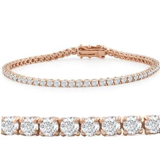 Pompeii3 14k White, Rose, or Yellow Gold Round Diamond Tennis Bracelet 5cttw 7 Womens