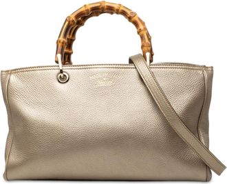 Gucci Pre-owned Gucci Medium Calfskin Bamboo Shopper Satchel Ladies JB9NFM3LK1Q44T5N