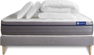 Actisom Pack colch&oacute;n gris espuma viscoel&aacute;stica 140 x 190