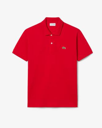 Lacoste Mens Polo Shirt Red Cotton - Size 2XL