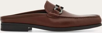 Ferragamo Men Gancini ornament mule Brown Size 10.5