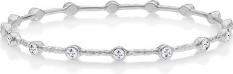 Dower & Hall Round White Topaz Array Bangle