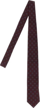 Brunello Cucinelli Chevron Stropdas - Heren - Stropdassen - Rood - ONE Size - Accessoires