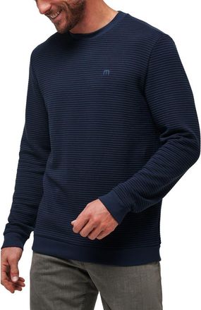 Travis Mathew Thick as Thieves Rib Crewneck Sweatshirt in Total Eclipse at Nordstrom, Size Xx-Large