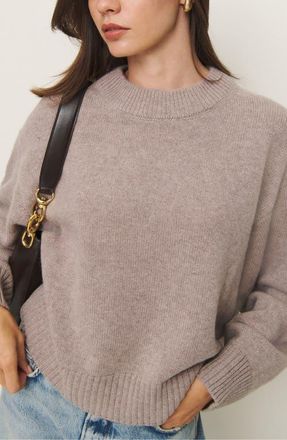 Reformation Cove Oversize Crewneck Cashmere Blend Sweater in Toast at Nordstrom, Size X-Small