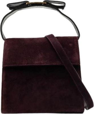 Ferragamo Pre-owned Mini Satchel - Dames - Vintage Mini Tas - Paars - ONE Size - Leer - Vintage