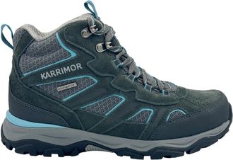 Karrimor Waterdichte wandelschoenen van su&egrave;de voor dames, model Mount (Grijs/Blauw)