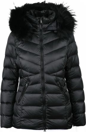 Bomboogie Black Fitted Quilted Nylon Short Down Jacket