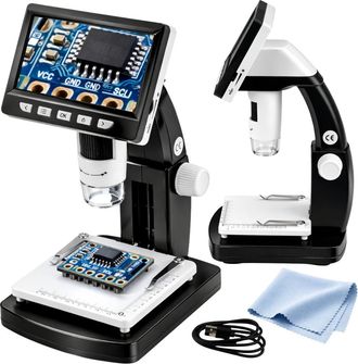 OEM Microscopio Digital Educativo Con Pantalla Lcd De 4,3 Pulgadas, Usb, Led Y Aumento De 1000x