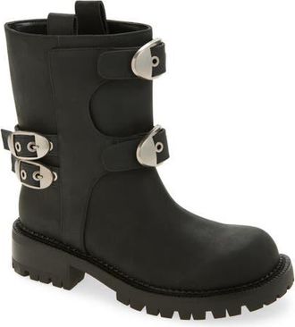Marc Jacobs The Kiki Buckle Moto Boot in Black at Nordstrom, Size 10Us